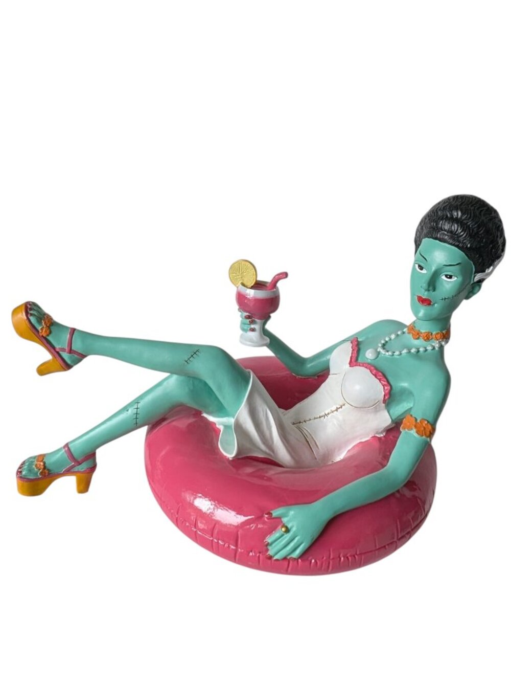 Halloween Bride of Frankenstein Pool Float Figurine Summerween Decor